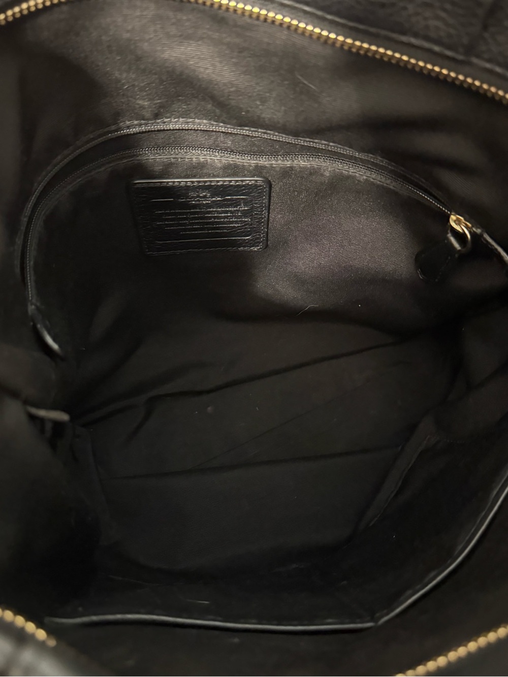 Coach Isabelle Black Pebbled Leather Hobo Bag - Picture 14 of 16